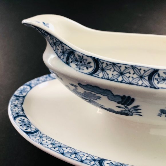 VINTAGE Old Chelsea Furnivals Ltd RARE #647812 Double Spouted Sauce Boat EUC - Picture 6 of 8